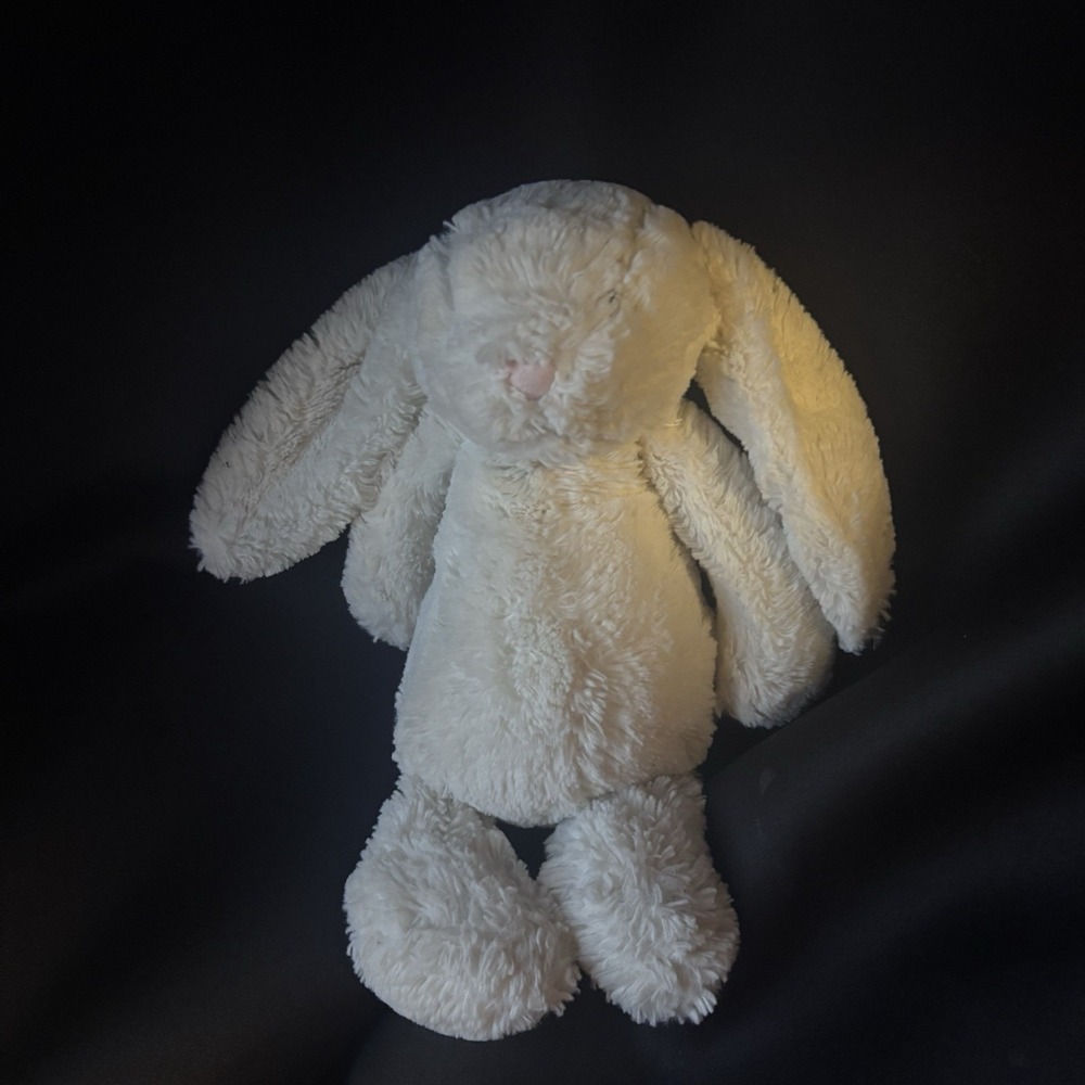 JELLYCAT LONDON Bashful Bunny Rabbit White Cream Pink Nose 12” Soft Collectible